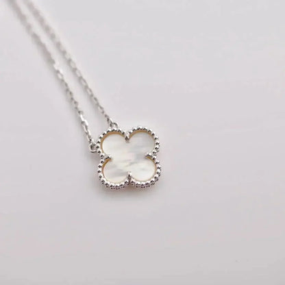 DIANA CLOVER  15MM WHITE MOTHER-OF-PEARL SILVER