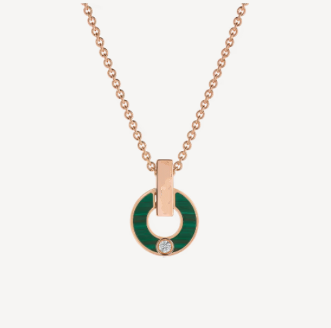 DIANA GARI NECKLACE PINK GOLD MALACHITE
