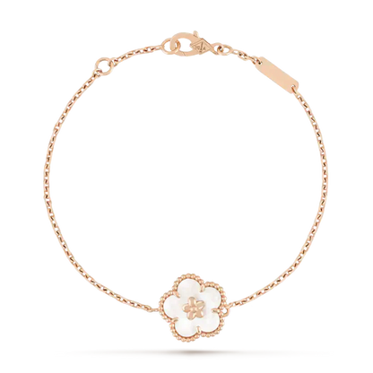 LUCKY WHITE MOP PLUM BLOSSOM  BRACELET