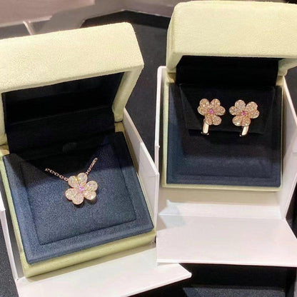 BOUCLES D'OREILLES DIANA FRIVOLE EN OR ROSE ET DIAMANTS