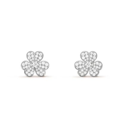 BOUCLES D'OREILLES DIANA FRIVOLE EN ARGENT ET DIAMANT
