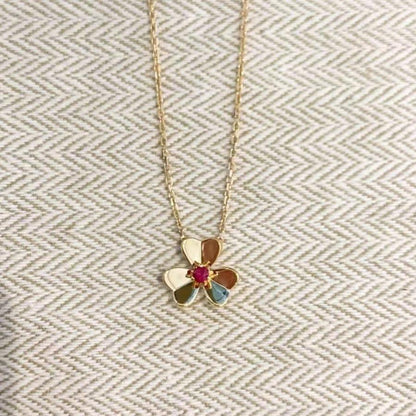 DIANA FRIVOLE GOLD FLOWER NECKLACE
