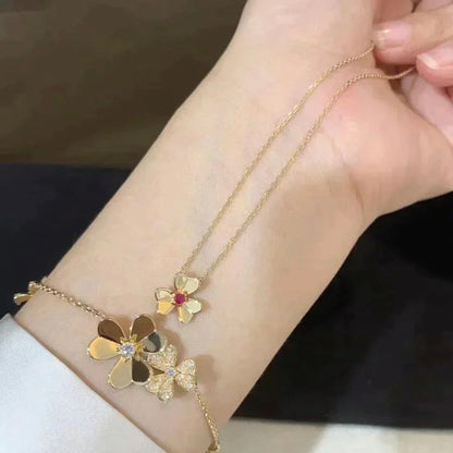 DIANA FRIVOLE GOLD FLOWER NECKLACE