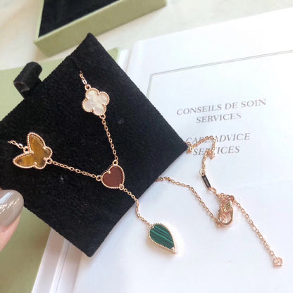 Collier Diana Lucky Spring 4 motifs en or rose