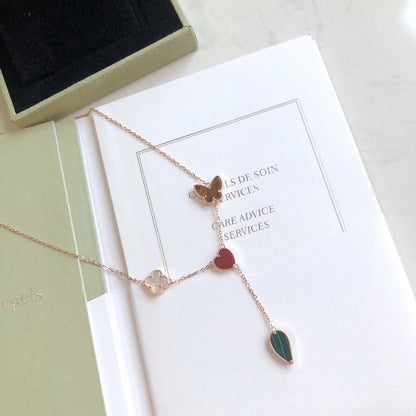 Collier Diana Lucky Spring 4 motifs en or rose
