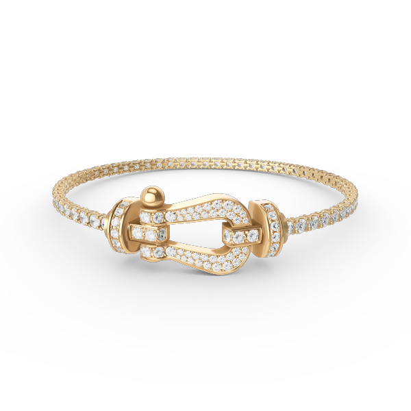DIANA FORCE  LARGE HORSESHOE FULL DIAMOND TENNIS BRACELET