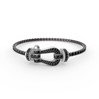 DIANA FORCE  LARGE HORSESHOE FULL DIAMOND TENNIS BRACELET